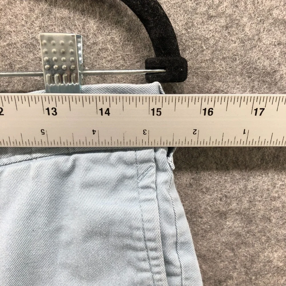 J. Crew 7'' Flex Chino Short Mens 30 Light Blue Cotton Stretch Flat Front Lightw